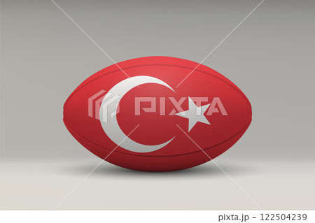 Turkey Rugby Ball with National Flag Design 122504239