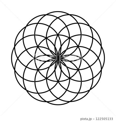 Flower of Life Geometric Sacred Symbol Design Flower of Life Geometric Sacred Symbol Design 122505133