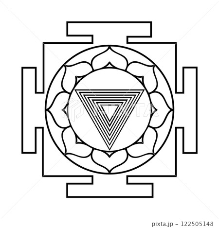 Tripura Bhairava Yantra Sacred Geometric Design 122505148