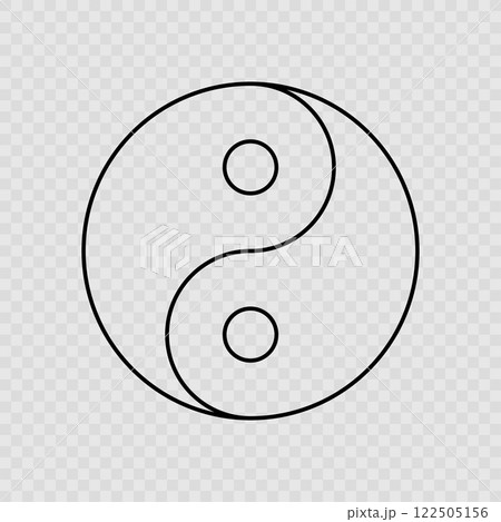 Yin Yang Symbol in Black and White Design 122505156