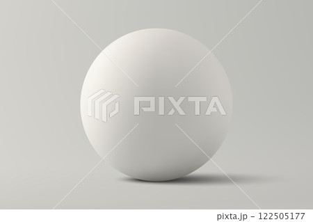 White sphere on a gray gradient background 122505177