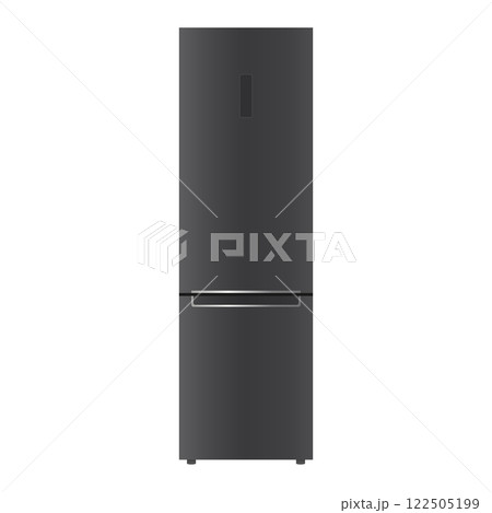 Sleek Black Refrigerator with Modern Design 122505199