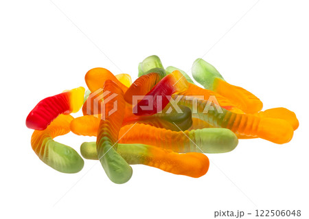 jelly worms isolated 122506048