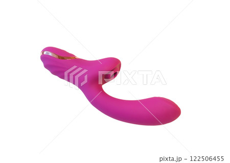 Pink vibrator sex toy isolated on white background Pink vibrator sex toy isolated on white background 122506455