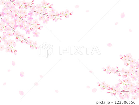 桜のフレーム 入学式・卒業式 122506556