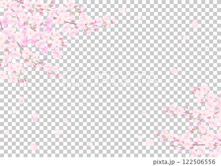 桜のフレーム 入学式・卒業式 122506556