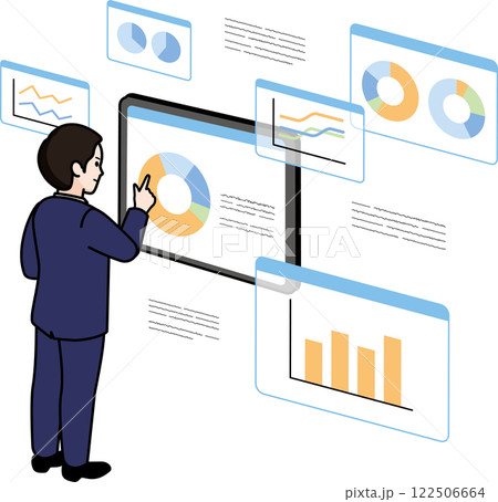 データアナリストの男性 データアナリストの男性 122506664