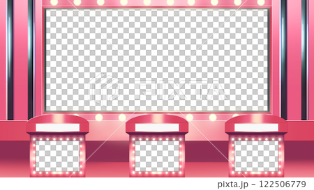 Quiz show set (screen part is transparent) 122506779