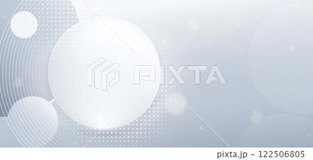 Moden white circles on grey background with circles lines. 122506805