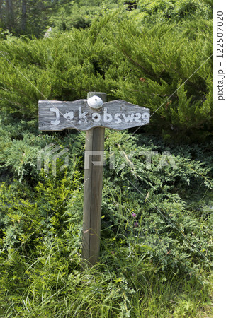 Sign, signpost of  Way of St. James 122507020