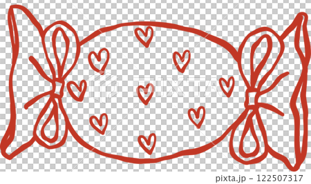 Retro Valentine Love Wrapped Candy Doodle Outline Retro Valentine Love Wrapped Candy Doodle Outline 122507317