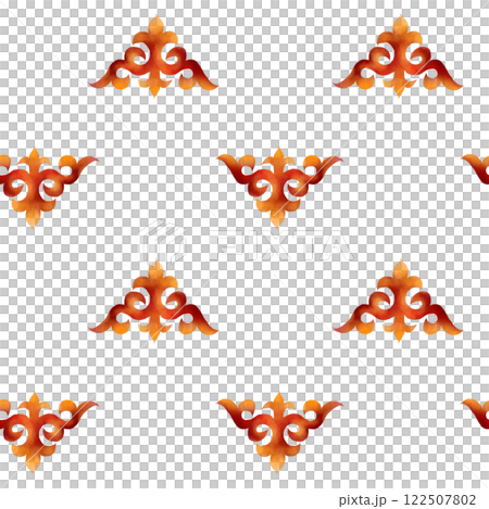 Kazakh pattern seamless watercolor. Ornament with with patterns. Hand drawn illustration on white background of Asian elements. For printing on fabrics and packaging paper for Nauryz Kazakh pattern seamless watercolor. Ornament with with patterns. Hand drawn illustration on white background of Asian elements. For printing on fabrics and packaging paper for Nauryz 122507802