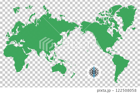 Hand-drawn cut-out world map on transparent background Hand-drawn cut-out world map on transparent background 122508058