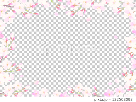 櫻花與櫻花雪框架入學儀式/畢業典禮 122508098