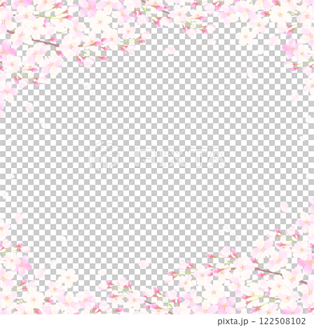 Cherry blossom and cherry blossom snow frame Entrance ceremony/Graduation ceremony Cherry blossom and cherry blossom snow frame Entrance ceremony/Graduation ceremony 122508102