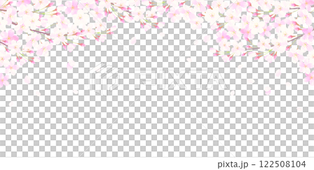 桜と桜吹雪のフレーム 入学式・卒業式 桜と桜吹雪のフレーム 入学式・卒業式 122508104