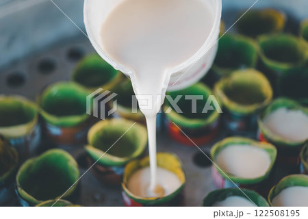 Nian gao or Chinese New Year's cake is sweet food 122508195