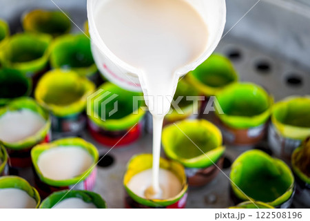 Nian gao or Chinese New Year's cake is sweet food 122508196