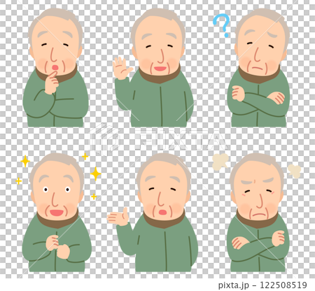 老人面部姿勢老年老人已故老人 122508519