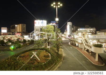 倉敷駅前の夜景　レーザービーム 122508561