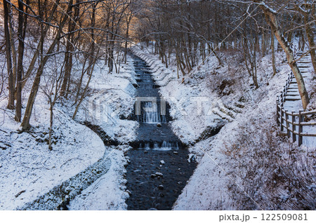 冬の牛伏川フランス式階段工【松本市】 122509081