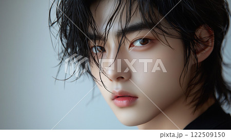 男性アイドル風のポートレート	 122509150