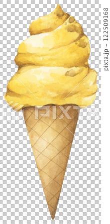 Ice Cream Handpainted Watercolor Design with Fruity and Creamy Flavors Ice Cream Handpainted Watercolor Design with Fruity and Creamy Flavors 122509168