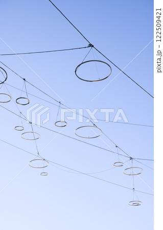 Abstract circle electric wire decoration 122509421