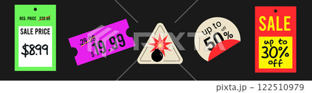 Price Stickers or Badges Vector Set Price Stickers or Badges Vector Set 122510979