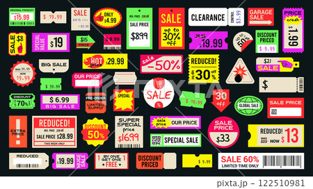 Price Tags or Sale Badges Vector Set Price Tags or Sale Badges Vector Set 122510981