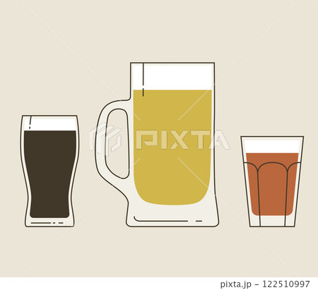 Set Of Beer Glasses And Mug 122510997