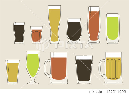 Set Of Various Beer Glasses And Mugs 122511006