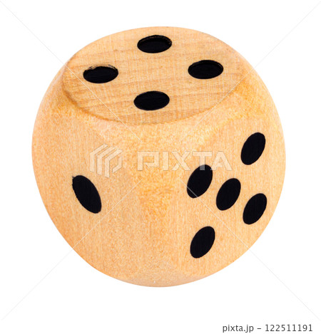 dice wood isolated on white background dice wood isolated on white background 122511191