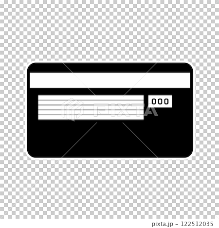 Back of a black cash card 122512035