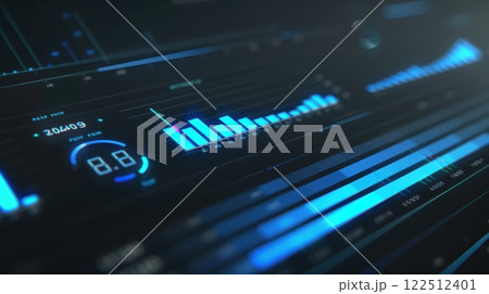 Digital Financial Dashboard with Progress Bar for Retirement Savings Goals 122512401