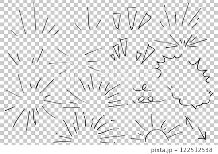 Handwritten lines drawn with a pen illustration material vector Handwritten lines drawn with a pen illustration material vector 122512538