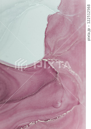 Exploring the beauty of alcohol ink abstract art with soft pink and white swirling patterns Exploring the beauty of alcohol ink abstract art with soft pink and white swirling patterns 122512568