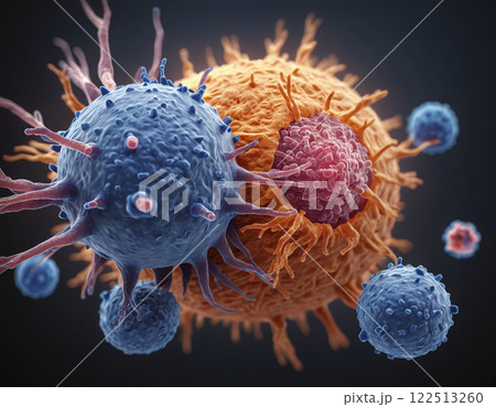 Immune system responding to the intrusion of pathogens during an inflammation sending out immune cells Immune system responding to the intrusion of pathogens during an inflammation sending out immune cells 122513260