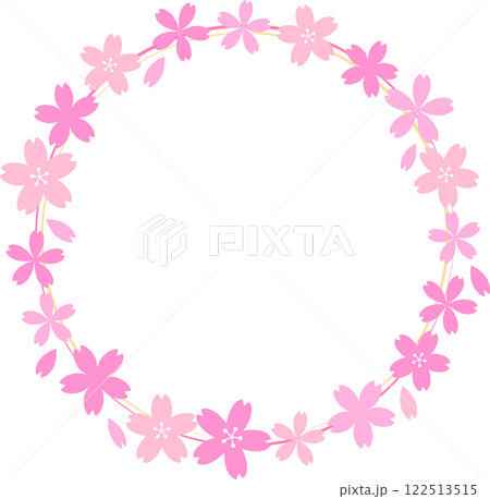 桜のフレーム素材 122513515
