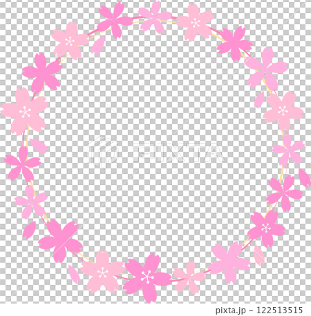 桜のフレーム素材 122513515