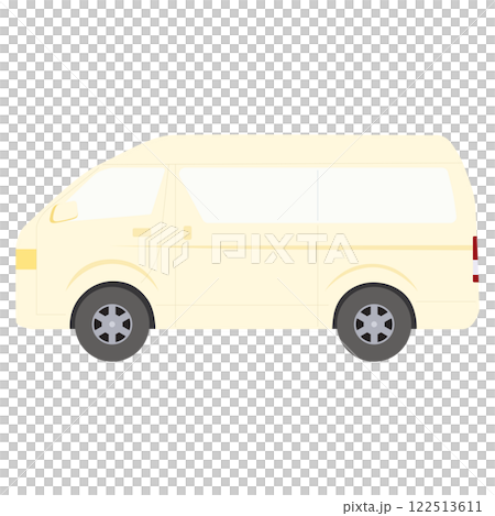 汽車:簡易臥式一廂車,米色/奶油色 汽車:簡易臥式一廂車,米色/奶油色 122513611
