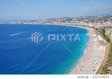 フランスニースの展望台から眺めるとても美しい海岸の風景 122514032