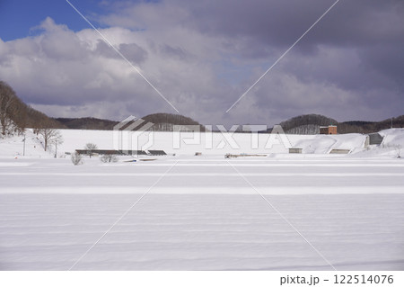 冬の当麻ダム 冬の当麻ダム 122514076