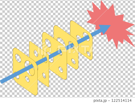 Swiss cheese model graphic illustration 122514114