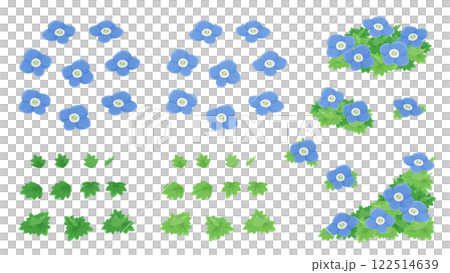 Illustration material set of persica 122514639