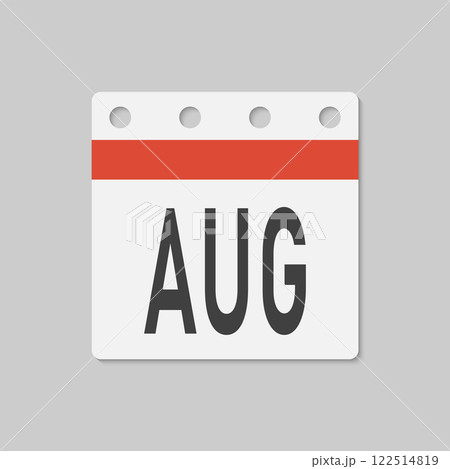 Vector template icon page calendar - August month 122514819