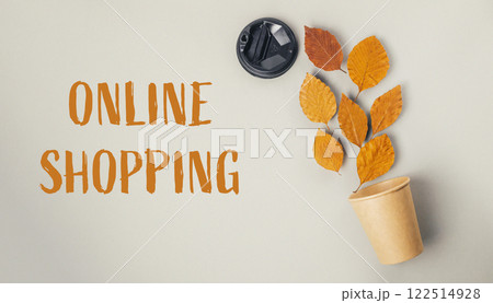 Leafy plant with a coffee cup on top of it Leafy plant with a coffee cup on top of it 122514928