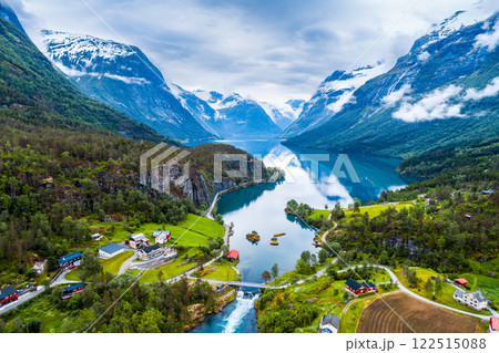 Beautiful Nature Norway aerial photography. 122515088