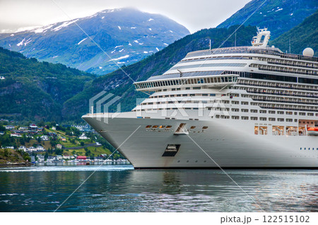 Cruise Liners On Geiranger fjord, Norway 122515102