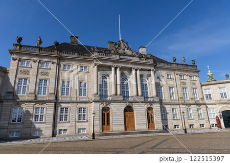 Royal Danish Palace Amalienborg. Royal residence in Copenhagen, Denmark 122515397